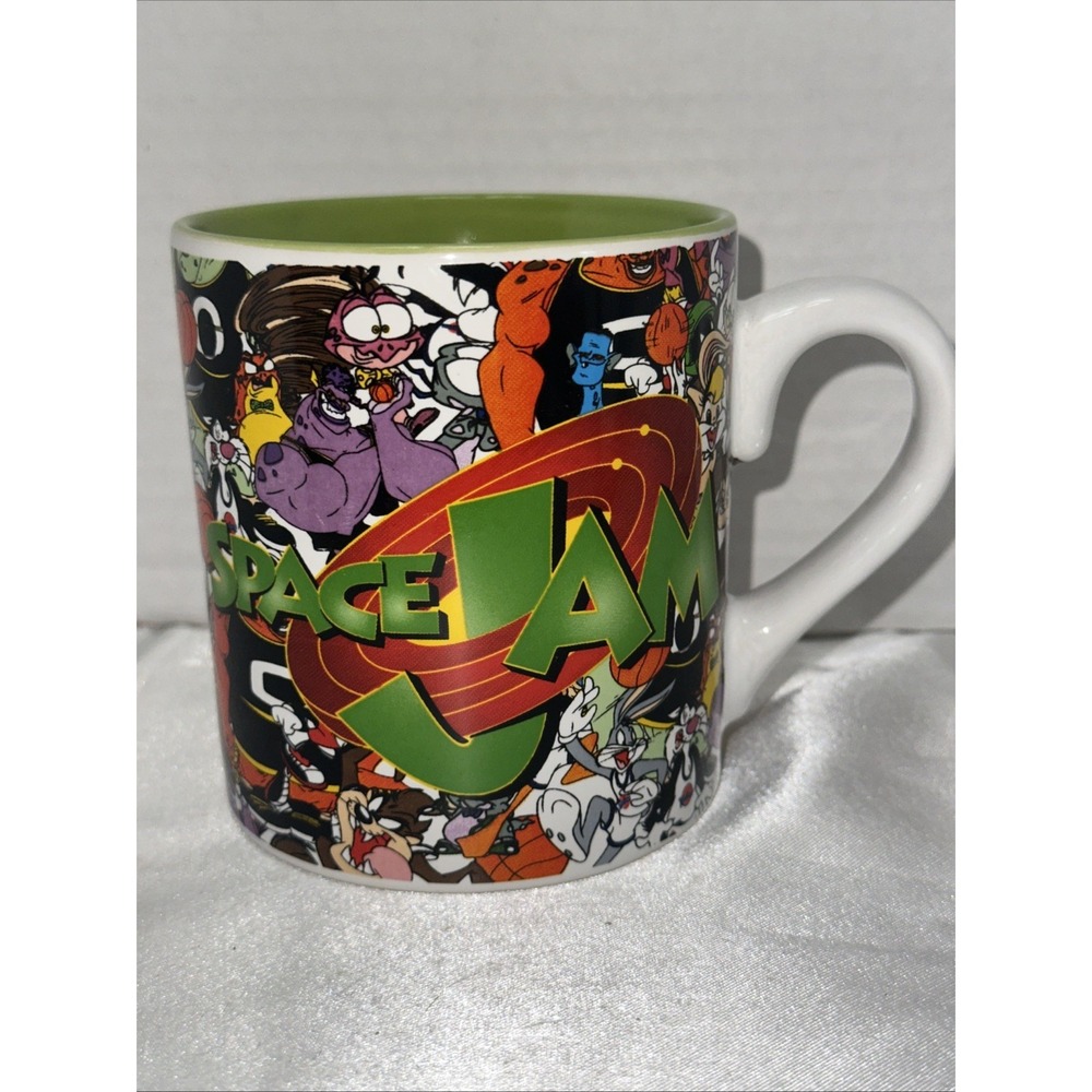 Space Jam Looney Tunes Monstars Ceramic Coffee Mug 14oz Silver Buffalo Green